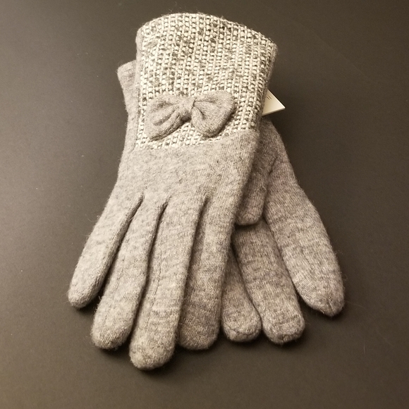 piarossini Accessories - Wool blend charcoal Pippa gloves